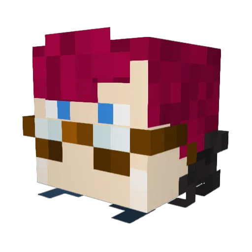 Neonbeta101 Minecraft avatar head, 3D render
