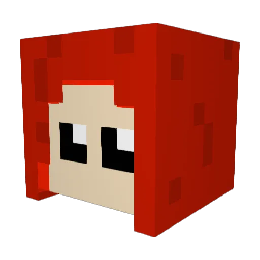 Neoncookies111 Minecraft avatar head, 3D render