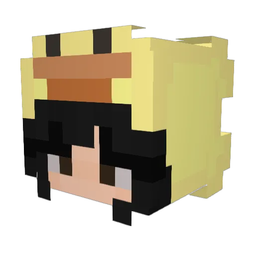 Neonell Minecraft avatar head, 3D render