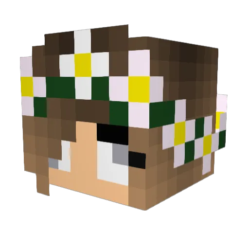 Neonfisch_ Minecraft avatar head, 3D render