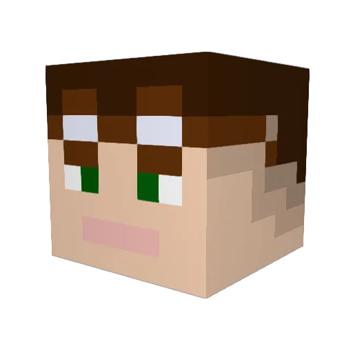 Neongames78 Minecraft avatar head, 3D render