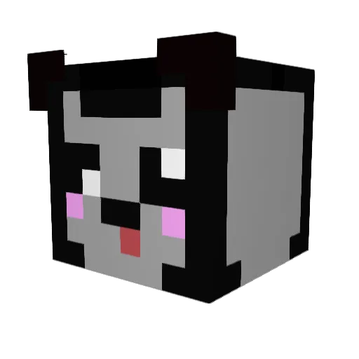 Neonicc Minecraft avatar head, 3D render