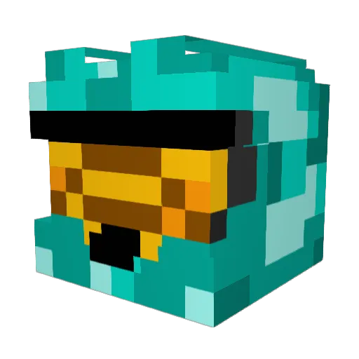 NeonisCoyote Minecraft avatar head, 3D render