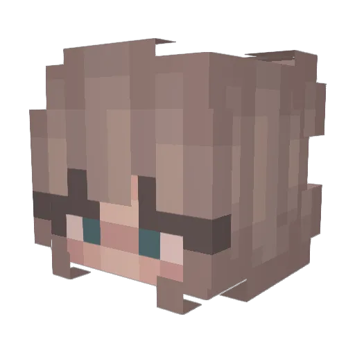 Neonlica Minecraft avatar head, 3D render