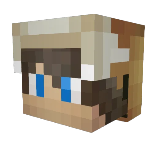 Neonnnn Minecraft avatar head, 3D render