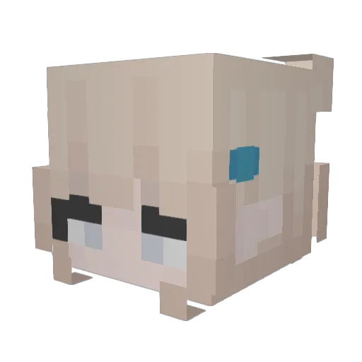 Neonovs Minecraft avatar head, 3D render