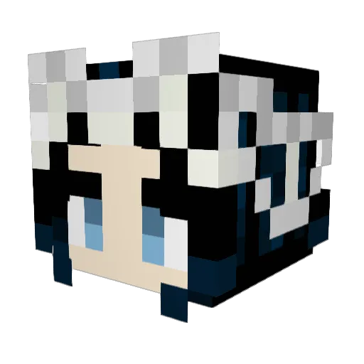 Neonstarlet Minecraft avatar head, 3D render