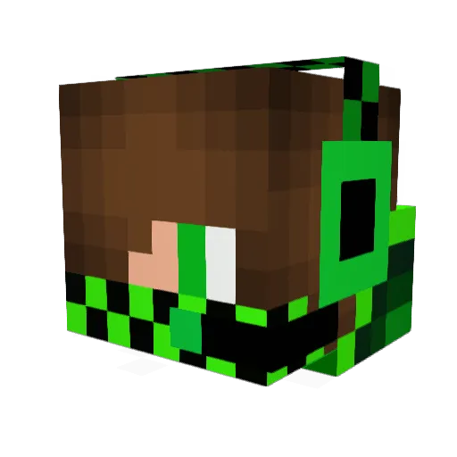Neontix360 Minecraft avatar head, 3D render