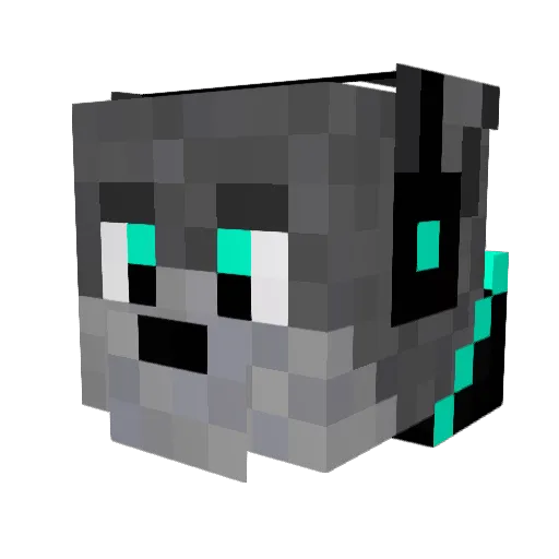 Neonwolf99 Minecraft avatar head, 3D render