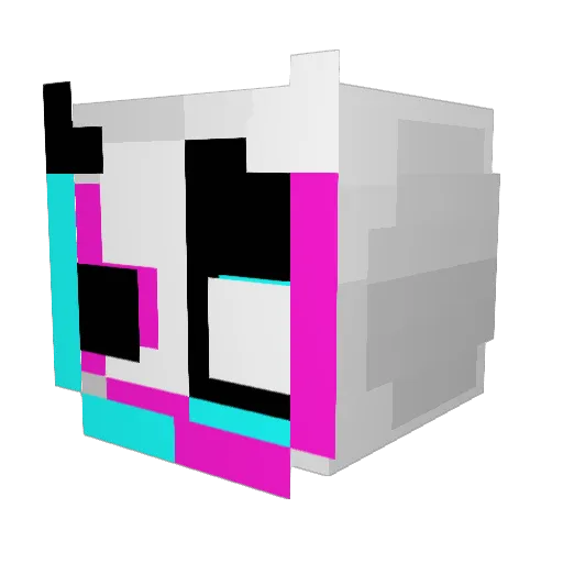 NeooTV Minecraft avatar head, 3D render
