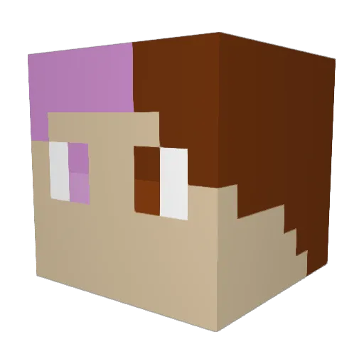 Neopolitan93 Minecraft avatar head, 3D render