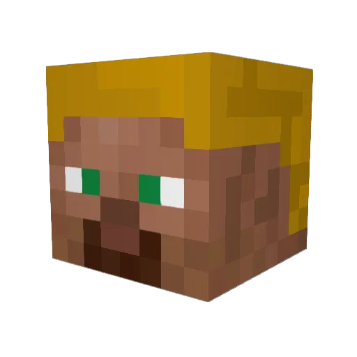 Neopsy Minecraft avatar head, 3D render