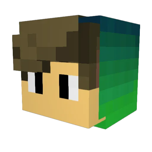 Neoray1234 Minecraft avatar head, 3D render
