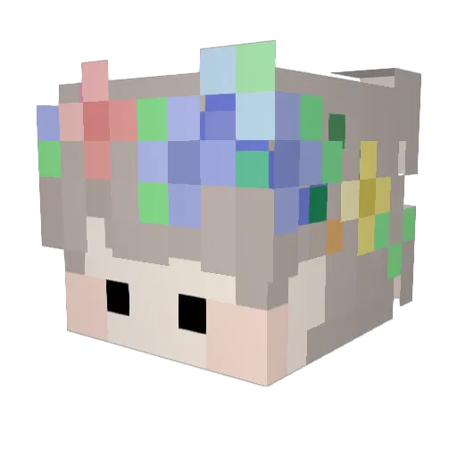 Neordy Minecraft avatar head, 3D render
