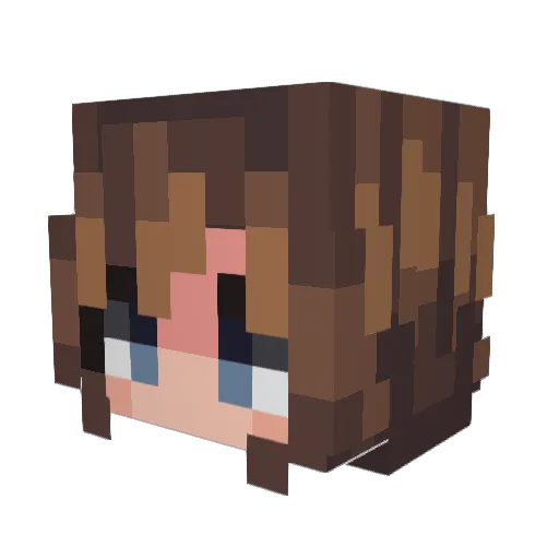 Neorro Minecraft avatar head, 3D render