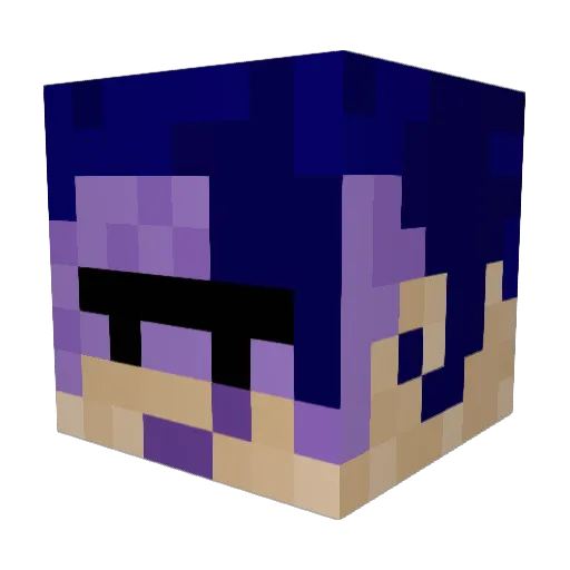 NeosCircus Minecraft avatar head, 3D render