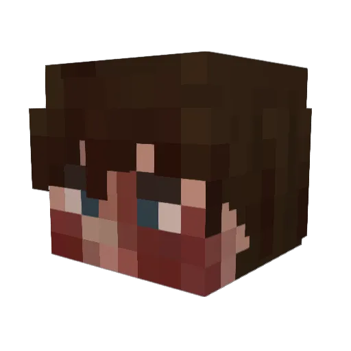 NeosTransmission Minecraft avatar head, 3D render
