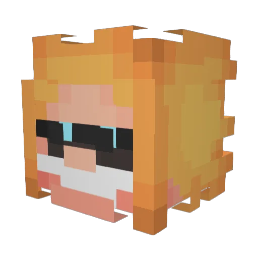 Neos_0point7kd Minecraft avatar head, 3D render