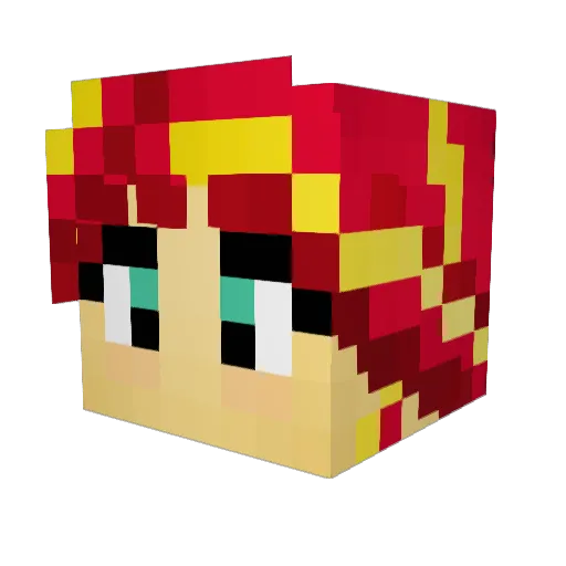 Neoseek Minecraft avatar head, 3D render