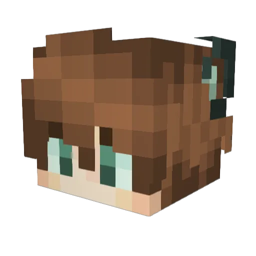Neoso Minecraft avatar head, 3D render
