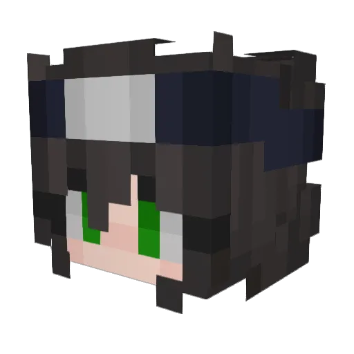 Neoteivic Minecraft avatar head, 3D render