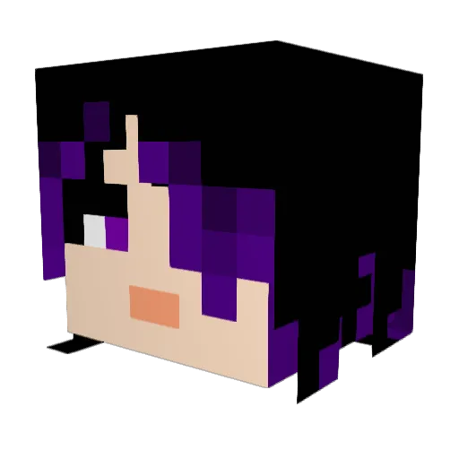 Neotic_Real Minecraft avatar head, 3D render