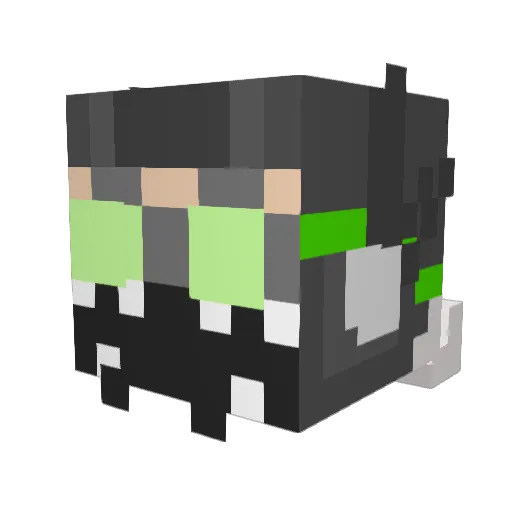 Neov240 Minecraft avatar head, 3D render