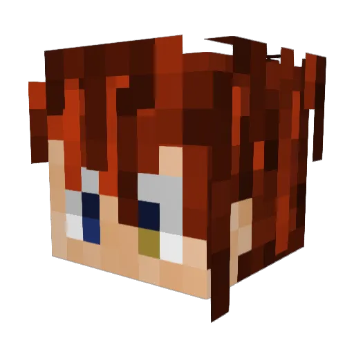 Neovres Minecraft avatar head, 3D render