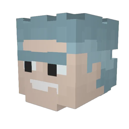 NeoxxGHG Minecraft avatar head, 3D render