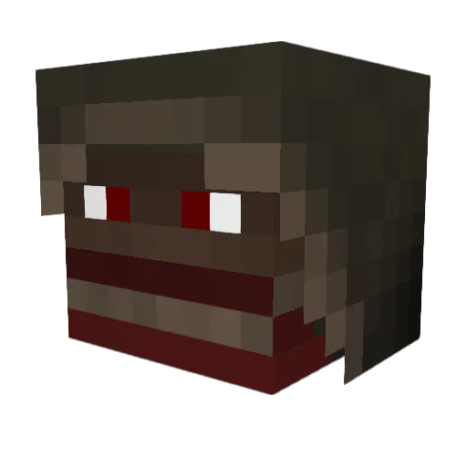 Neozeru Minecraft avatar head, 3D render