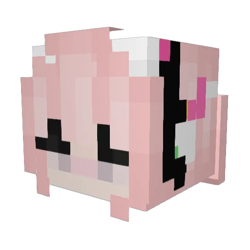 NepNep_Nepi Minecraft avatar head, 3D render
