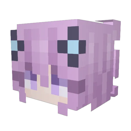 NepNep_pu Minecraft avatar head, 3D render