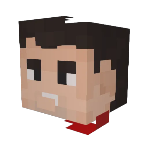 NepNepek Minecraft avatar head, 3D render