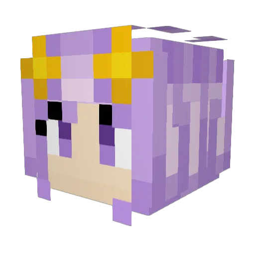 Nep_Me Minecraft avatar head, 3D render