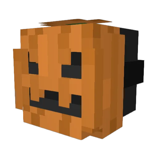 Nepakettu Minecraft avatar head, 3D render