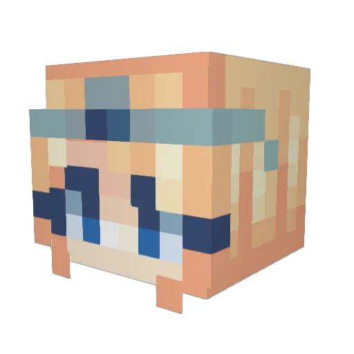 Nephasis Minecraft avatar head, 3D render