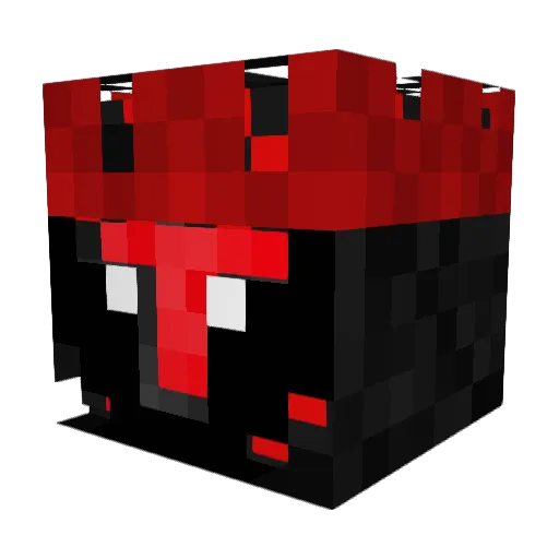 Nephilimanic Minecraft avatar head, 3D render