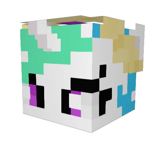 Nephilinae Minecraft avatar head, 3D render