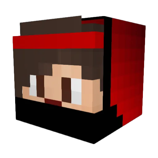 Nephine Minecraft avatar head, 3D render