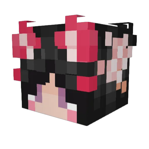 Nephmik Minecraft avatar head, 3D render