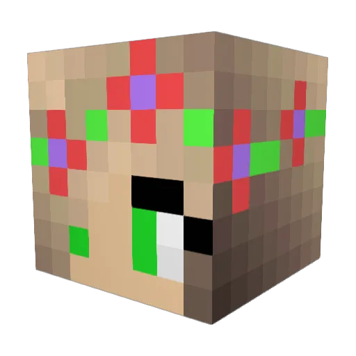 Nephou Minecraft avatar head, 3D render