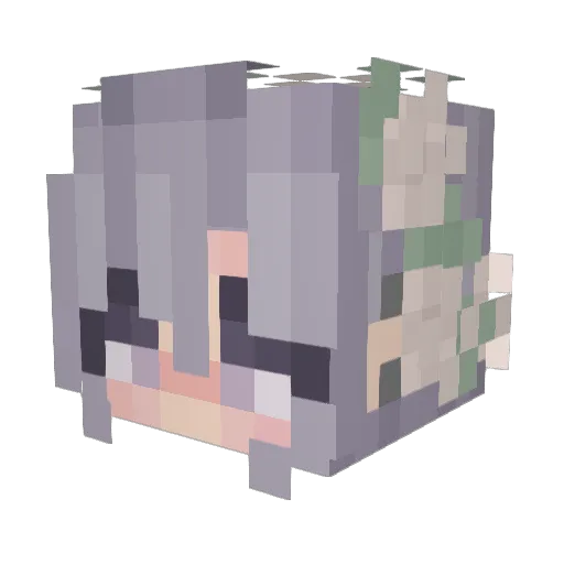Nephrine Minecraft avatar head, 3D render