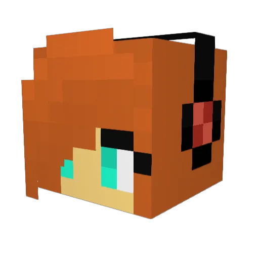 Nephrit_ Minecraft avatar head, 3D render