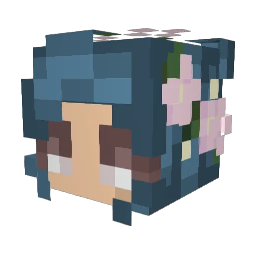 Nephrith Minecraft avatar head, 3D render