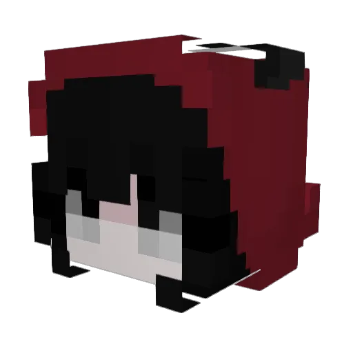 Nephtunie Minecraft avatar head, 3D render