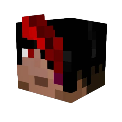 Nephtyz Minecraft avatar head, 3D render