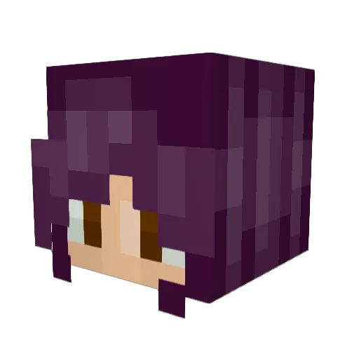 Nephyriss Minecraft avatar head, 3D render