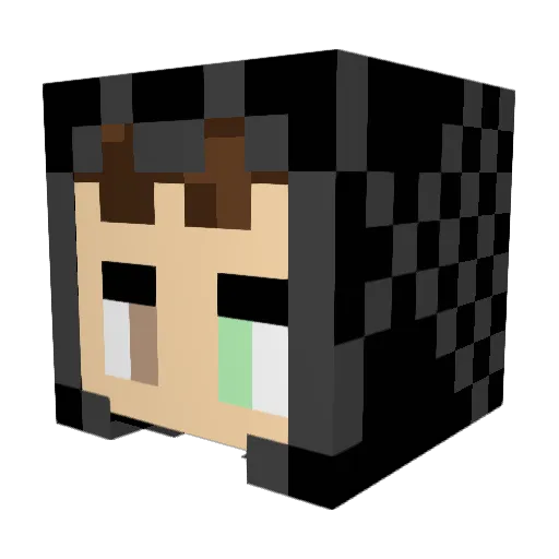 Nephytrium Minecraft avatar head, 3D render