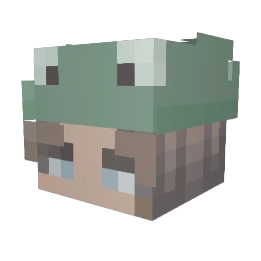 Nepkol Minecraft avatar head, 3D render