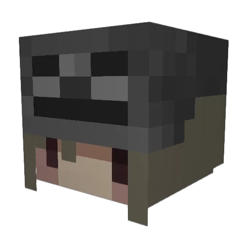 Nepla Minecraft avatar head, 3D render